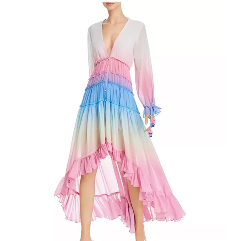 Rococo Sand Ombré Ruffled Dress